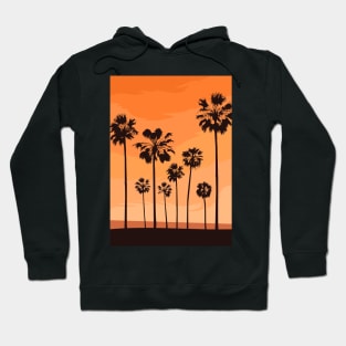 Tropical trees silhouette Hoodie